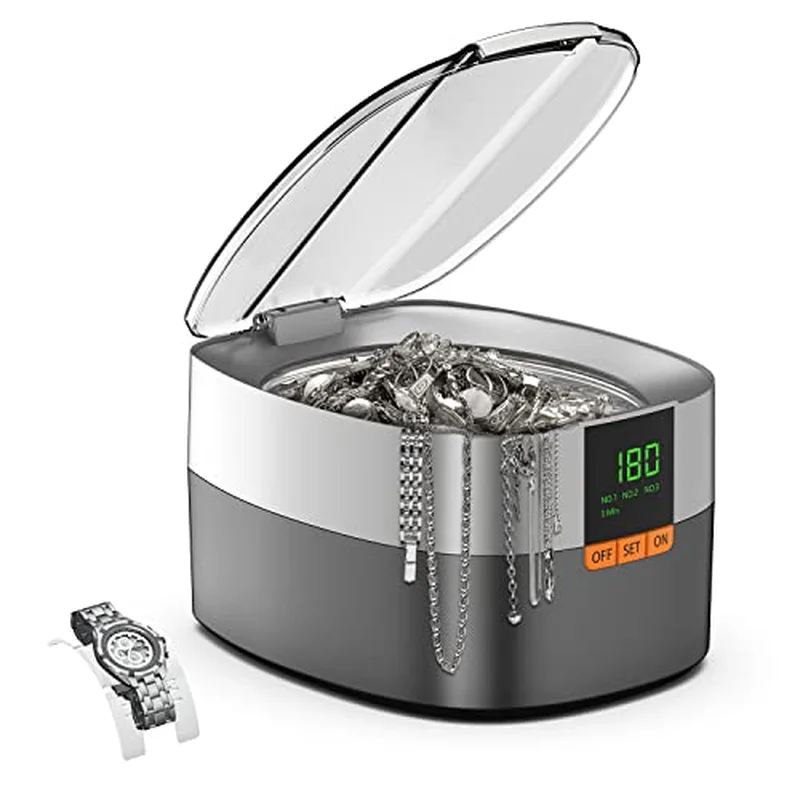 Ultrasonic Jewelry Cleaner, 750Ml Sonic Cleaner with Digital Timer for Eyeglasse