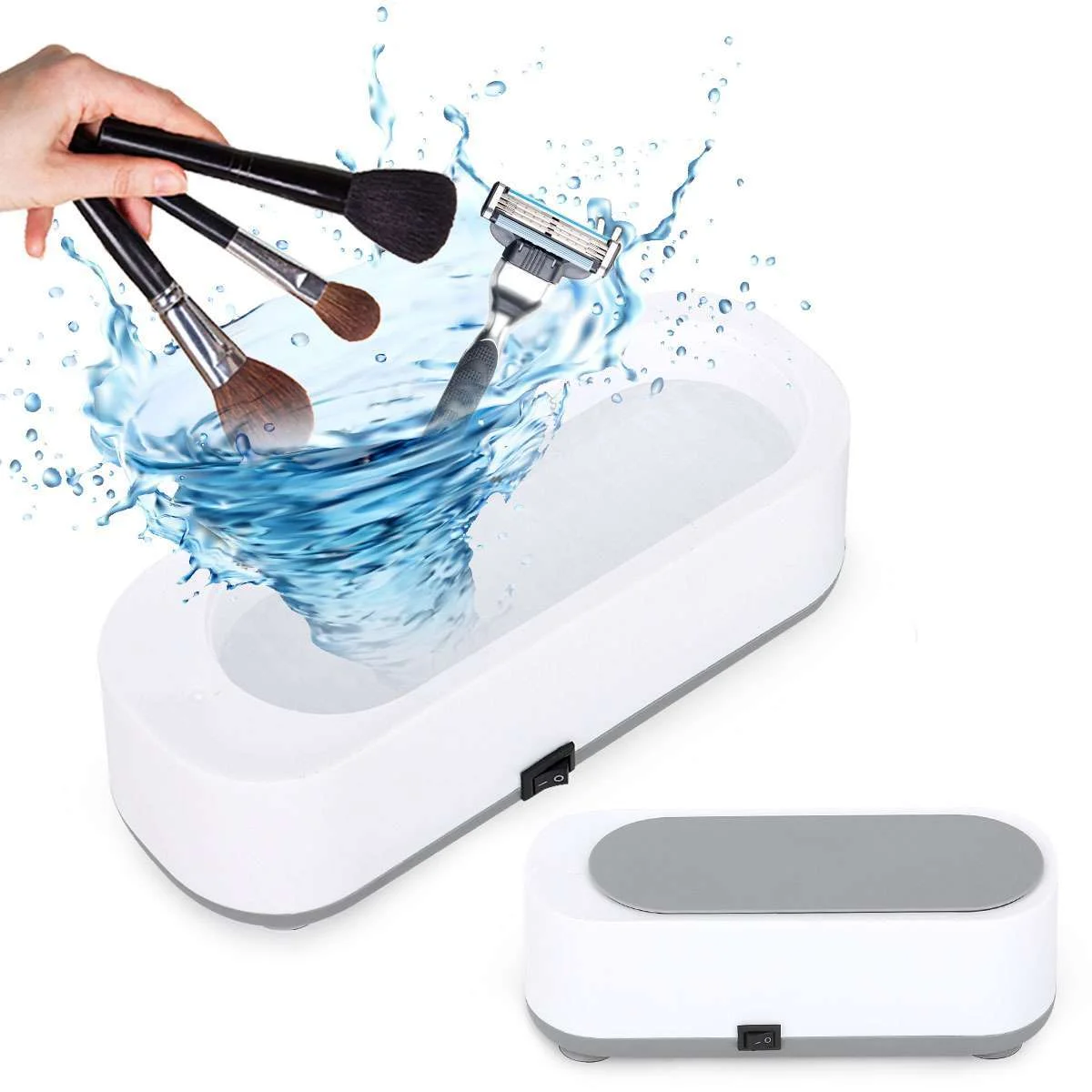 Ultrasonic Jewelry Cleaner Denture Eye Glasses Coins Silver Cleaning Machine Box