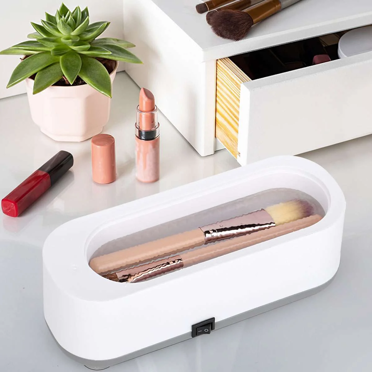 Ultrasonic Jewelry Cleaner Denture Eye Glasses Coins Silver Cleaning Machine Box 2