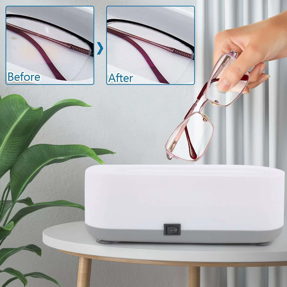 Ultrasonic Jewelry Cleaner Denture Eye Glasses Coins Silver Cleaning Machine Box 4