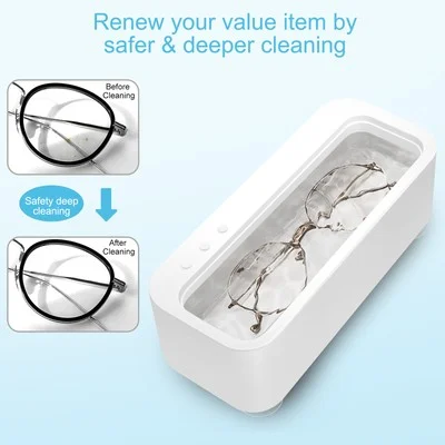 Ultrasonic Jewelry Cleaning Machine Portable Eyeglasses Watches Heads Cleaner 3