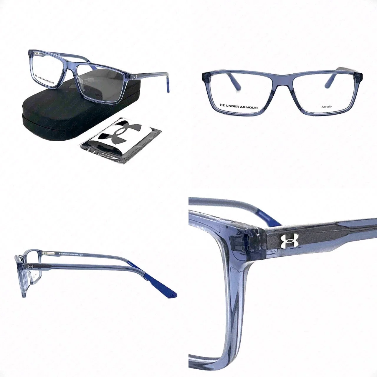 Under Armour UA 5019 PJP 55mm Transparent Blue w/Demo Lens Eyeglasses 55-16-145