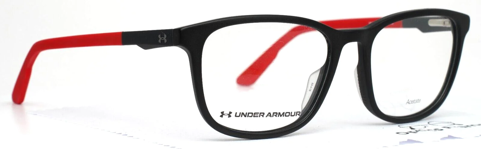 UNDER ARMOUR UA5011G 003 Black Mens Square Full Rim Eyeglasses 54-18-145 B:41 3