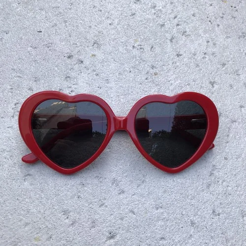 Unique Youth RX Specs Red Heart Sunglasses for Prescription Lenses Lolita (-75) 3
