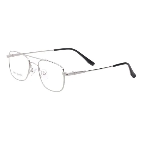 Unisex Full Rim Double Bridge Titanium Alloy Optical Eyeglasses Frame 51-18-140 4