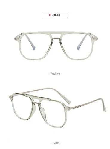 Unisex Trendy Oversized Aviator Eyeglasses Frame with Non-prescription Costume