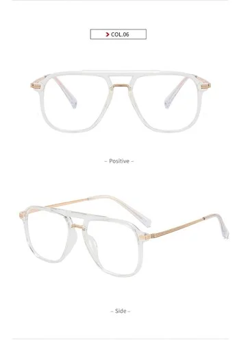 Unisex Trendy Oversized Aviator Eyeglasses Frame with Non-prescription Costume 2