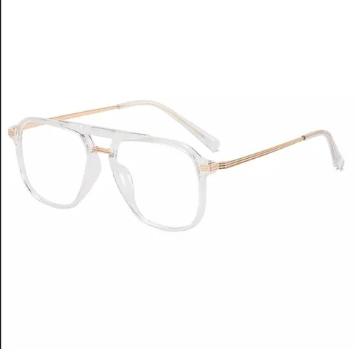 Unisex Trendy Oversized Aviator Eyeglasses Frame with Non-prescription Costume 4