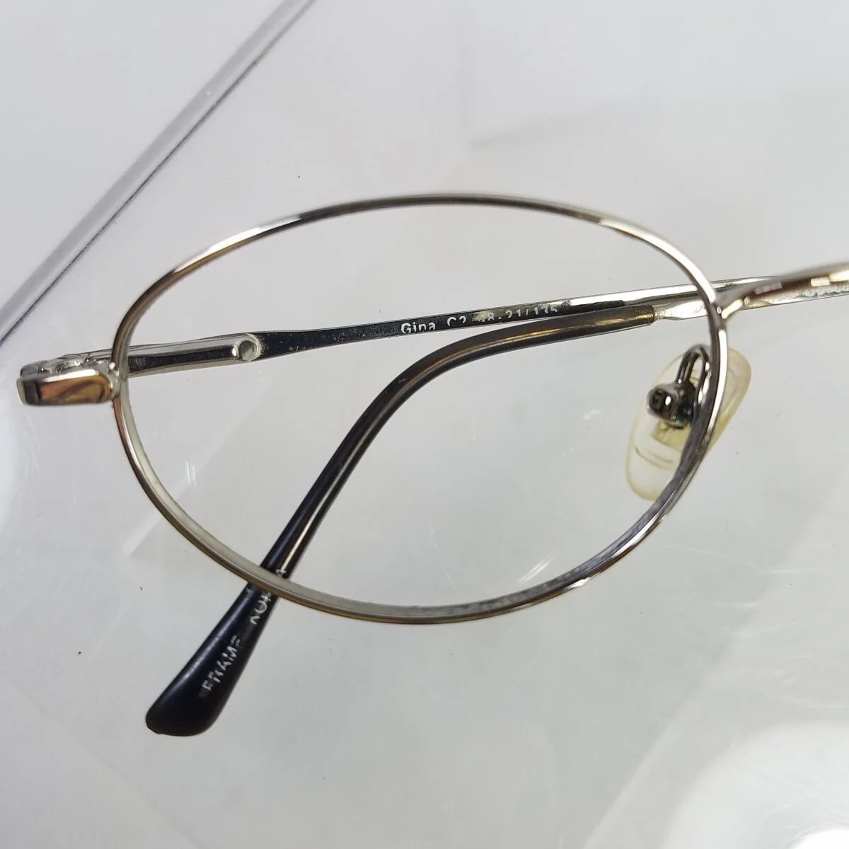 United Optical Titanium Gina C2 48 21 135 Oval Wire Eyeglass Frames Womens 2