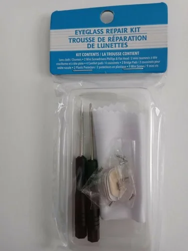 Universal Eyeglasses Repair Kit Glasses Eyeglass Screwdrivers Screws Nose Pads