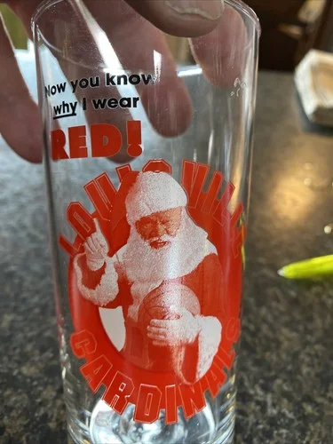 University Of Louisville Basketball Glass 2