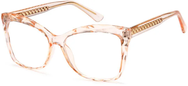 UP313 WOMENS BLUSH CUT CRYSTAL EYEGLASS FRAME SIZE 55-17