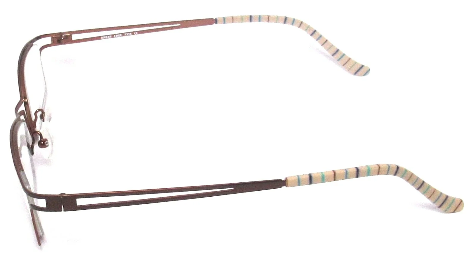 URBAN EDGE 7335 Stainless Steel Eyeglass/Glasses Frames 54-18-150 Brown >NEW< 3