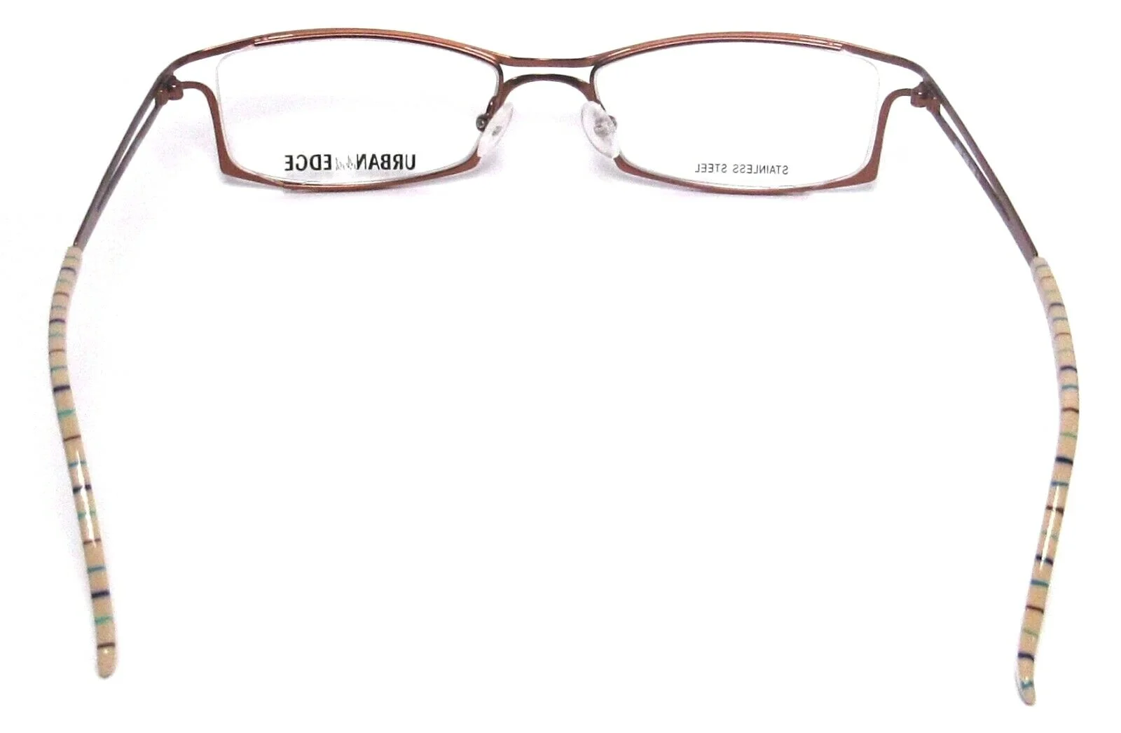 URBAN EDGE 7335 Stainless Steel Eyeglass/Glasses Frames 54-18-150 Brown >NEW< 4