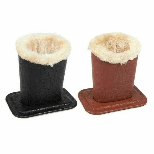 US 1/2 Pack Eyeglass Holder Stands with Soft Plush Lining for Desk Black Brown