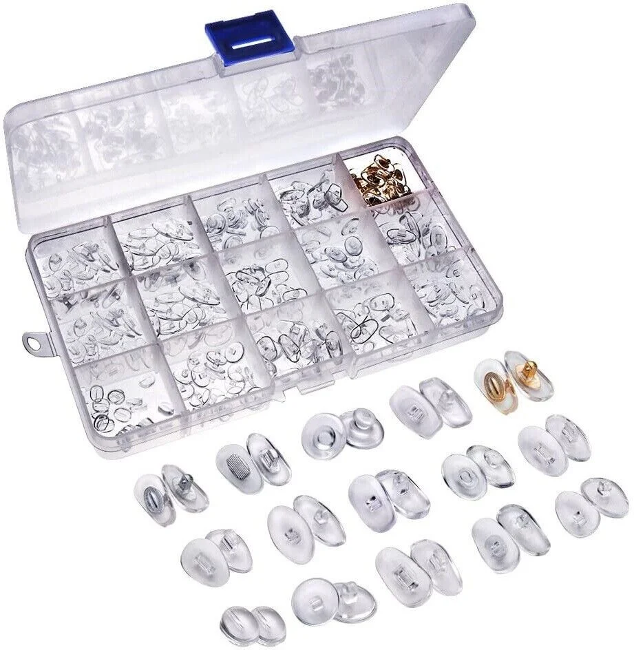 US 150 Pairs Ultra-Soft PVC Nose Pads for Eyeglasses Screw in Nosepads Kit