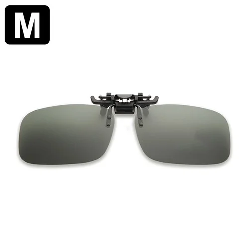 US Polarized Clip On Flip Up Sunglasses Driver Fishing Sun Shading Eyeglasses 4