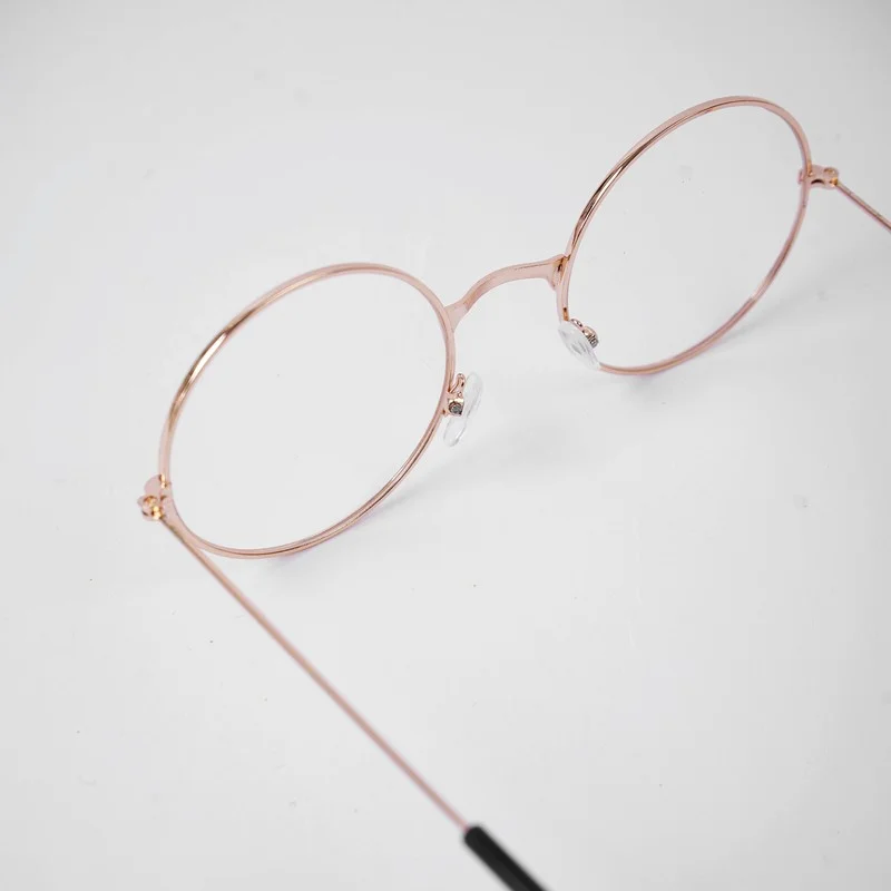 US Santa Claus Claus Suits Round Wire Rim Glasses+White Gloves Chrismas Costume 3