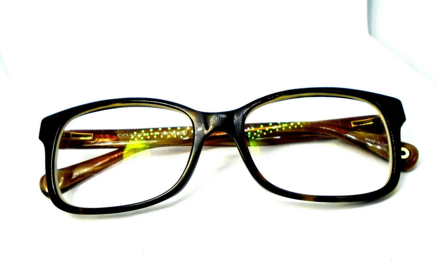 Used COACH HC 6047 Libby 5204 Dark Tortoise Light Br EYEGLASSES 51-16-135mm 1