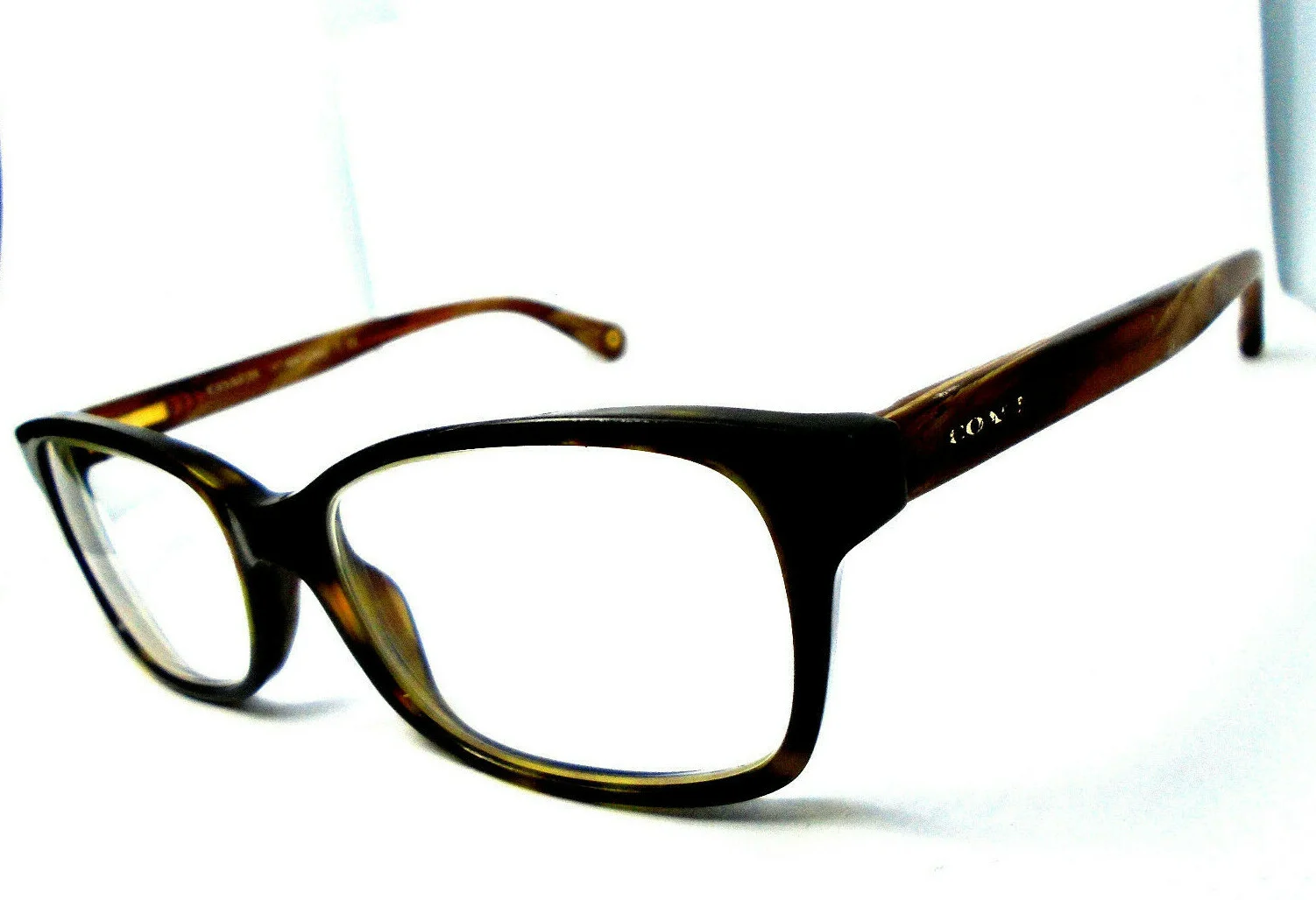 Used COACH HC 6047 Libby 5204 Dark Tortoise Light Br EYEGLASSES 51-16-135mm 2
