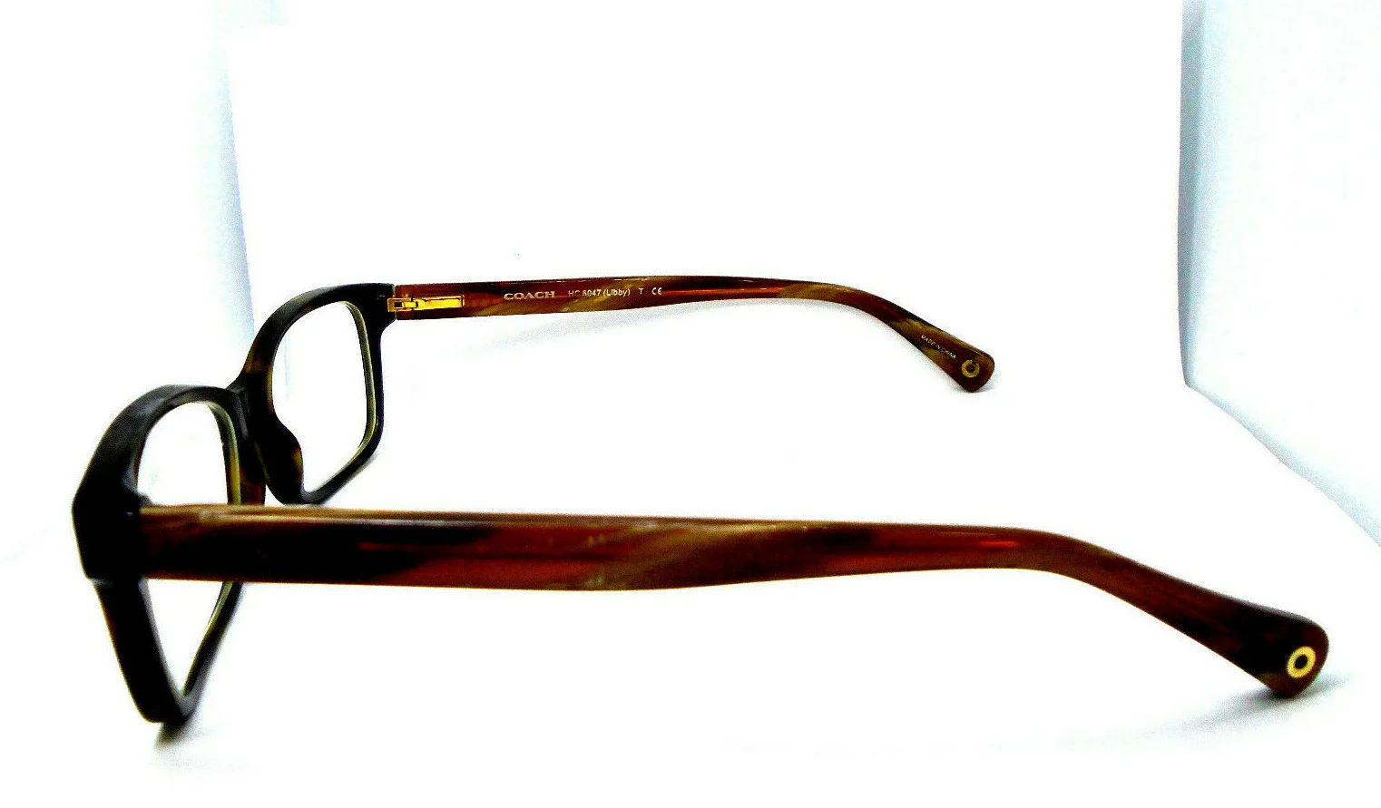 Used COACH HC 6047 Libby 5204 Dark Tortoise Light Br EYEGLASSES 51-16-135mm 4