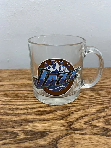 Utah Jazz Glass Coffee Cup