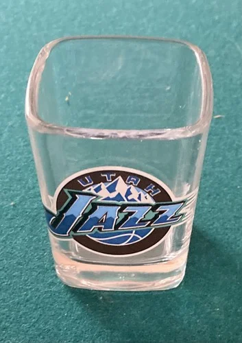 Utah Jazz NBA 4oz Shot Glass Made Of Glass Brand New! Great For Man Caves & Bars