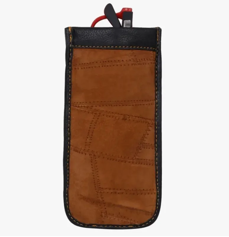 Vaan & Co sunglass sleeve readers case eyeglass case brown leather 2