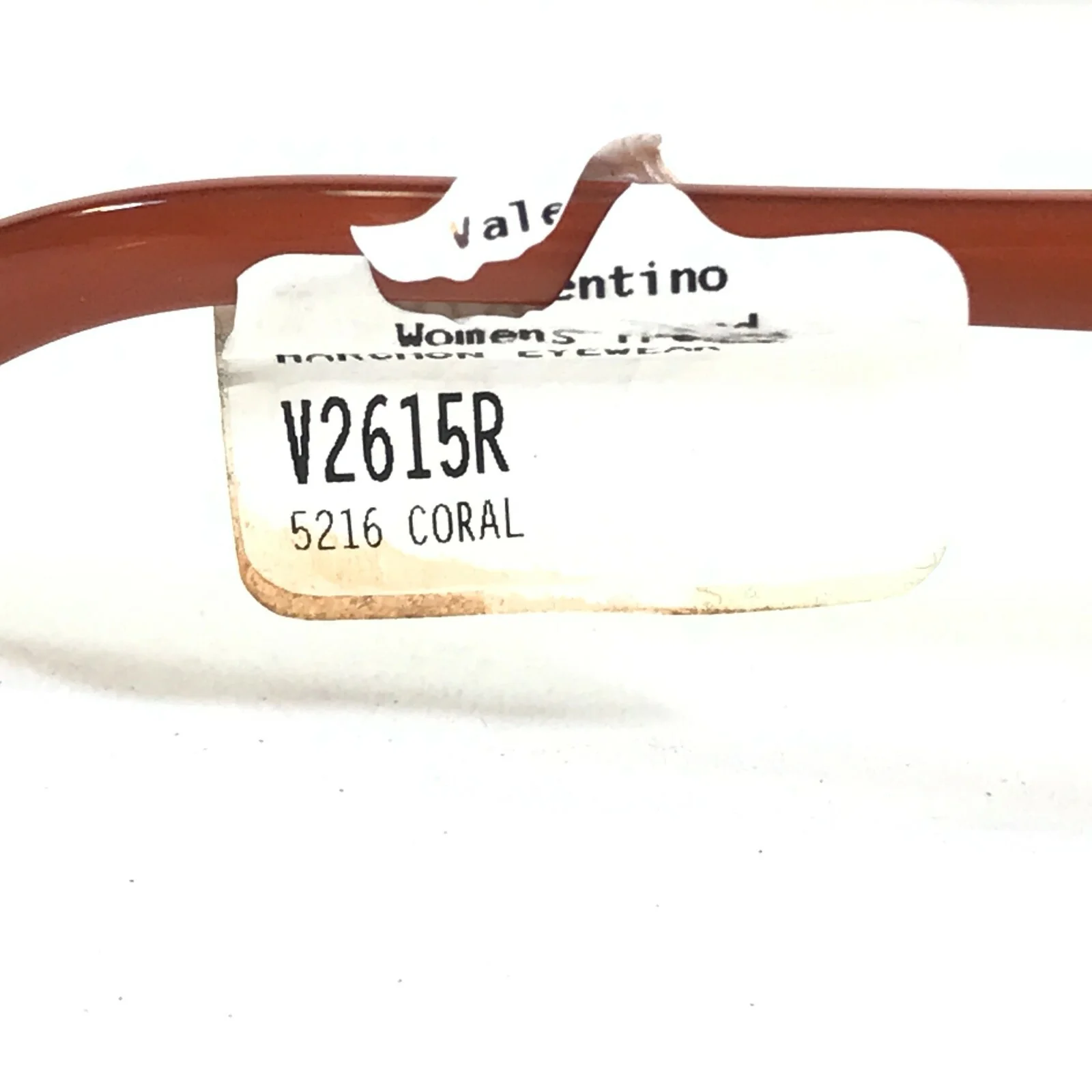 Valentino Eyeglasses Frames V2615R 506 Clear Orange Cat Eye Crystals 52-16-130 4