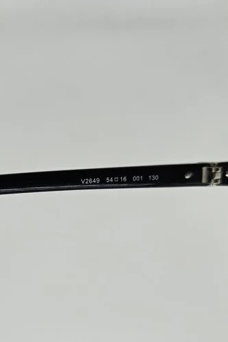 Valentino Eyeglasses V2649 Frames Black Rectangular Cat Eye Studded 54-16-130 3