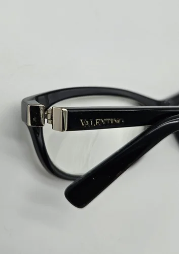 Valentino Eyeglasses V2649 Frames Black Rectangular Cat Eye Studded 54-16-130 4