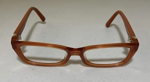 Valentino V2615R 506 Eyeglasses Frames Clear Orange Square Cat Eye 52-16-130mm 2