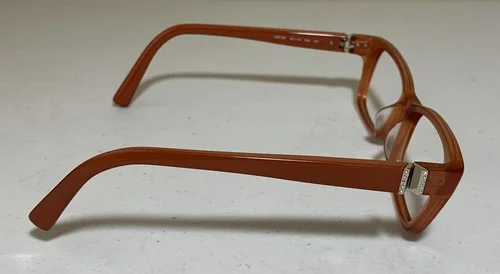 Valentino V2615R 506 Eyeglasses Frames Clear Orange Square Cat Eye 52-16-130mm 3