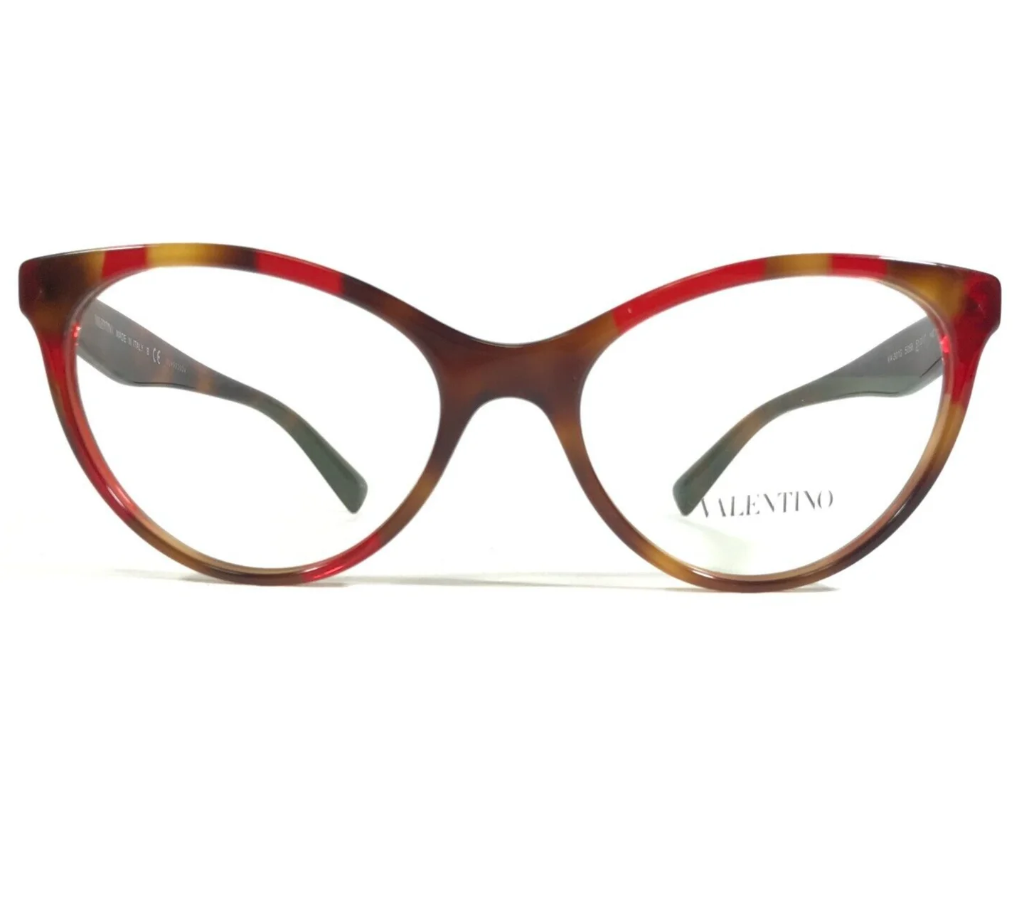 Valentino VA 3013 5058 Eyeglasses Frames Brown Red Tortoise Cat Eye 51-17-140