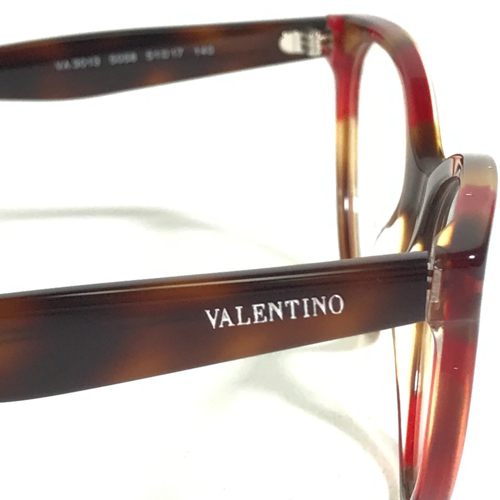 Valentino VA 3013 5058 Eyeglasses Frames Brown Red Tortoise Cat Eye 51-17-140 4
