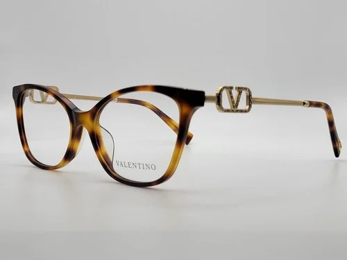 Valentino Va 3050 5011 Havana Cat Eye Full Rim Eyeglass Frames 55-17-145 3