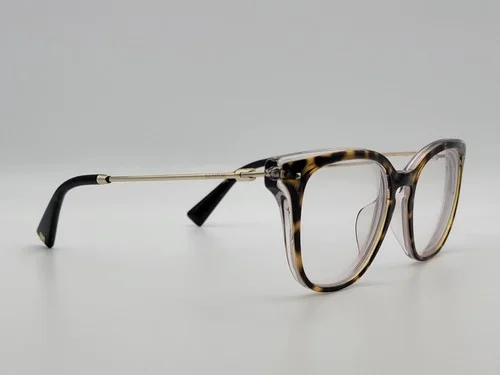 Valentino VA3006 Top Havana on Crystal Square Full Rim Eyeglass Frames 51-18-135