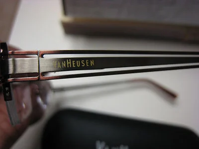 VAN HEUSEN EYEGLASS FRAMES Style DUSTIN BROWN 54-19-140 With Generic Case 2
