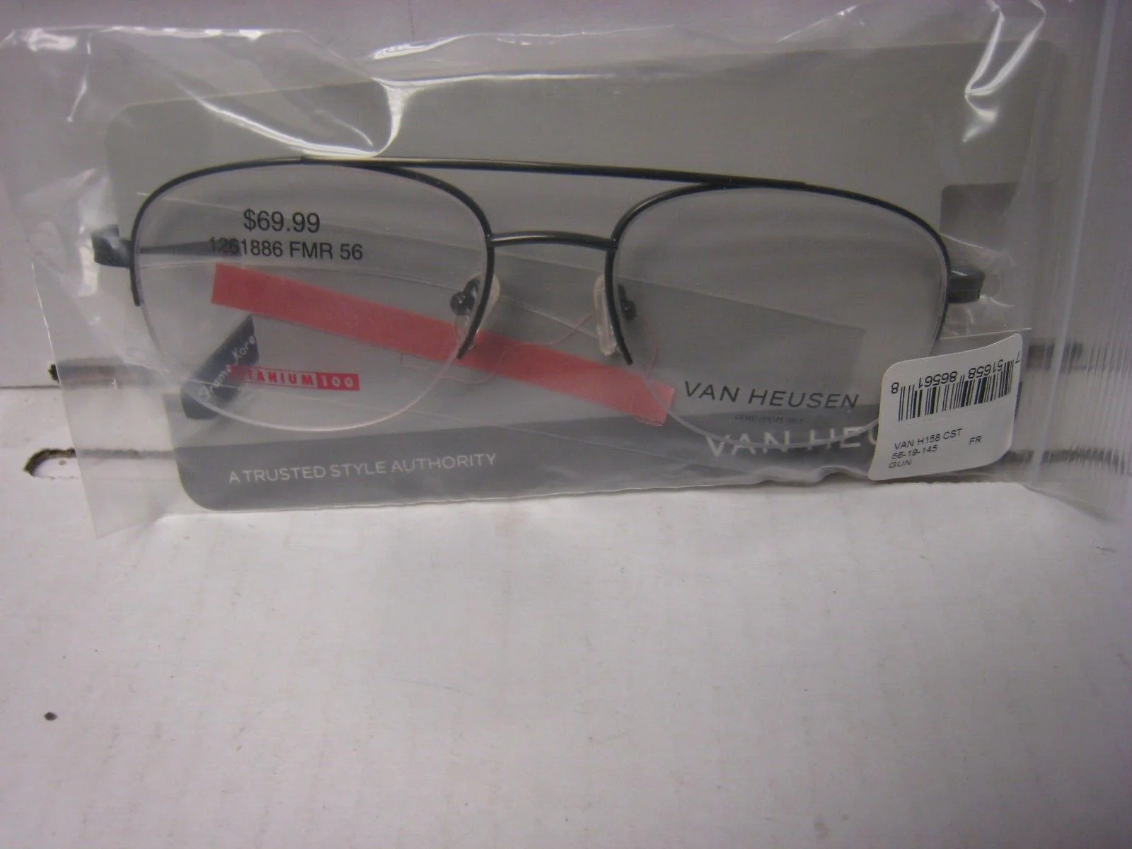 VAN HEUSEN EYEGLASS FRAMES Style H116 BROWN 54-21-145 With Generic Case