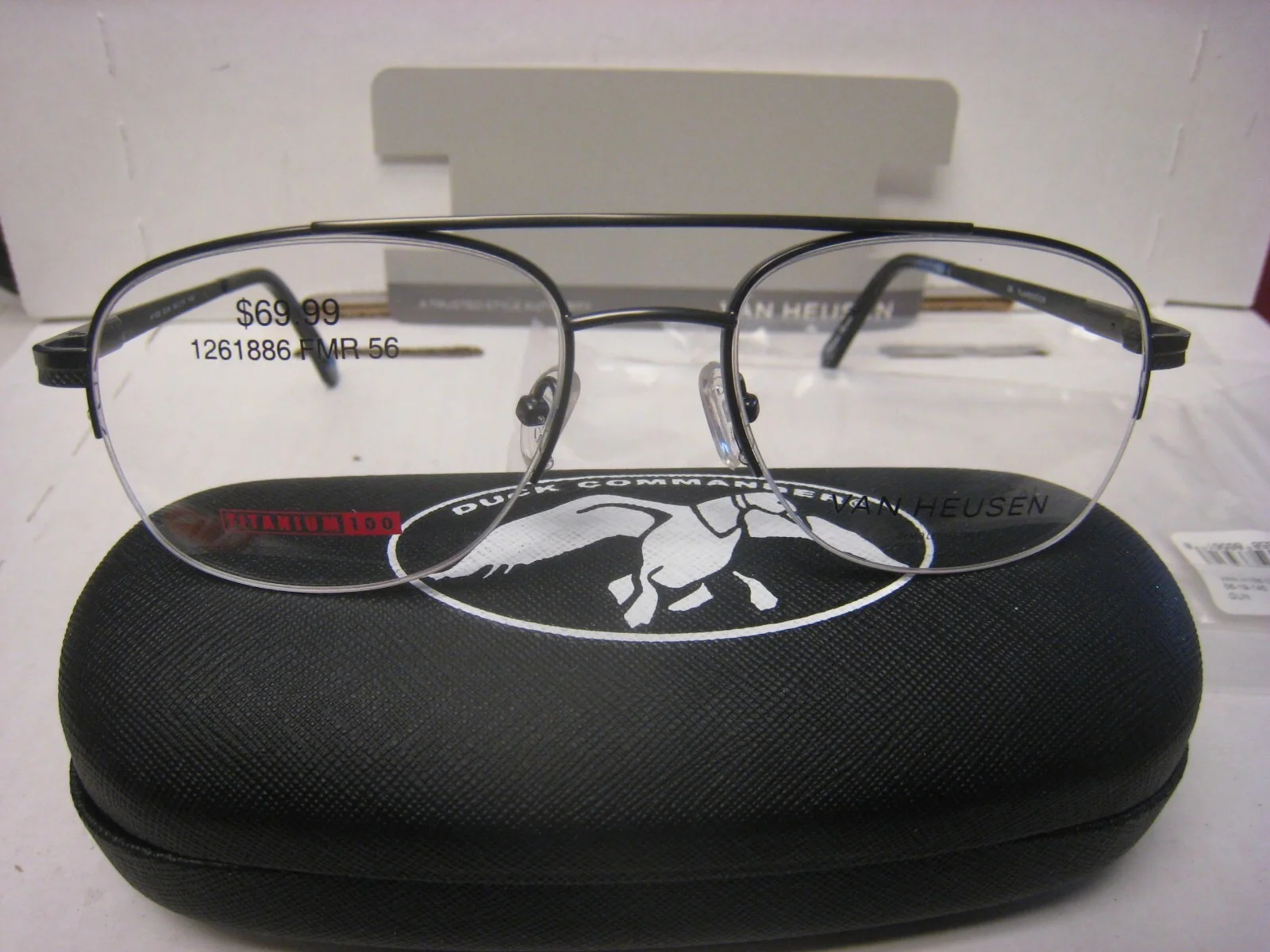 VAN HEUSEN EYEGLASS FRAMES Style H116 BROWN 54-21-145 With Generic Case 2