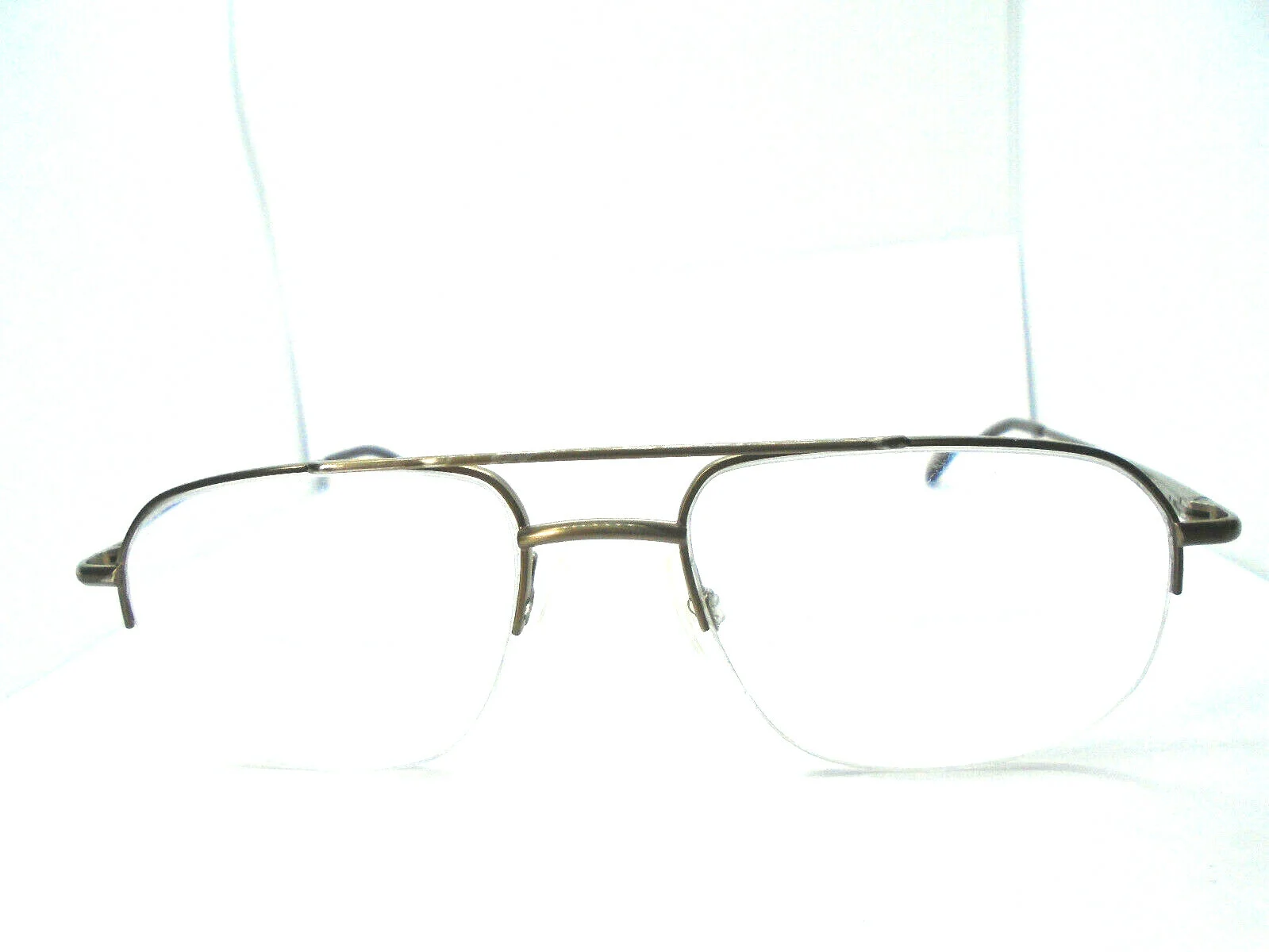 Van Heusen FRANKLIN TAN 56-18-140 Eyeglasses Half Rim Metal Frames
