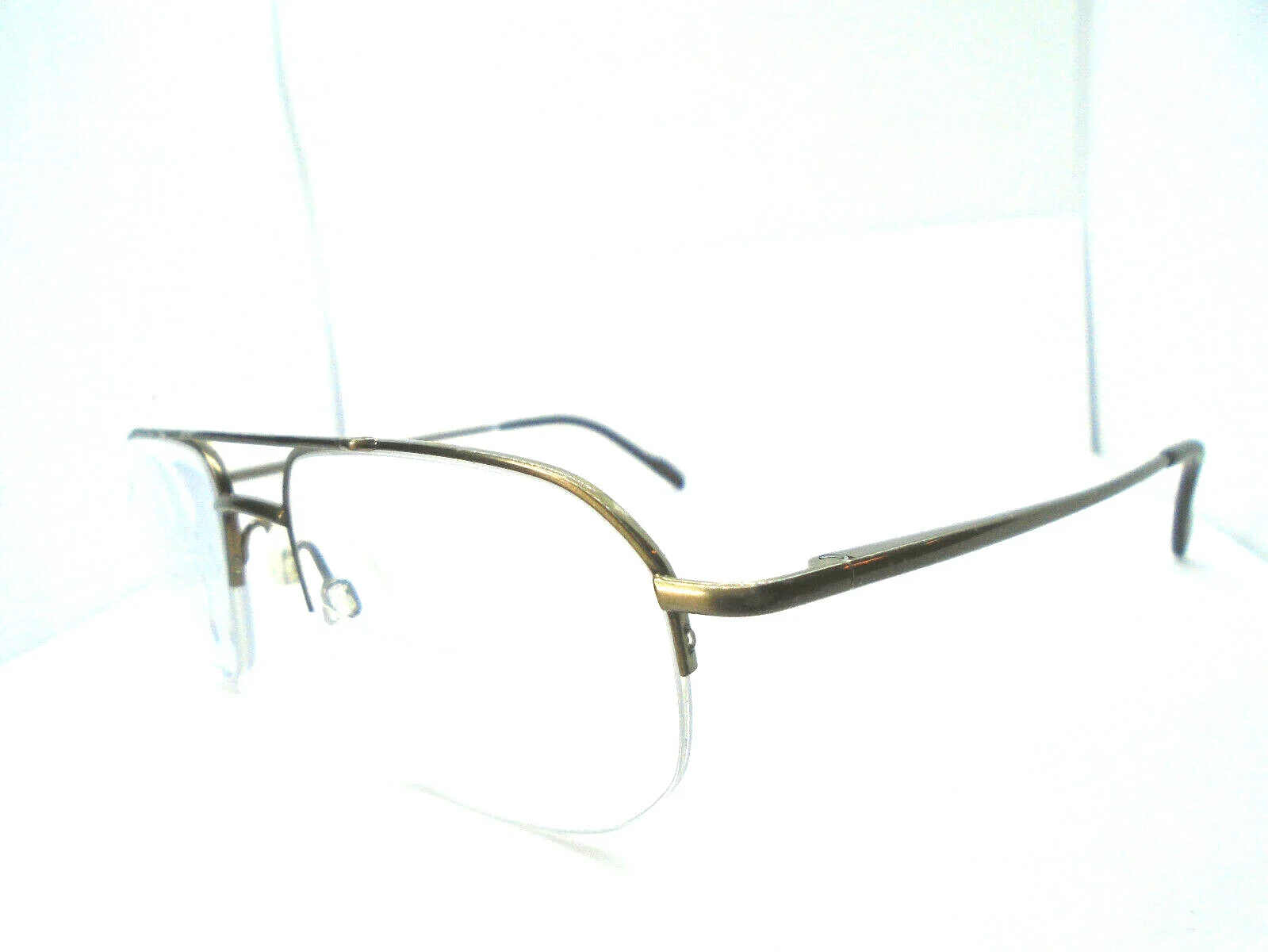 Van Heusen FRANKLIN TAN 56-18-140 Eyeglasses Half Rim Metal Frames 2