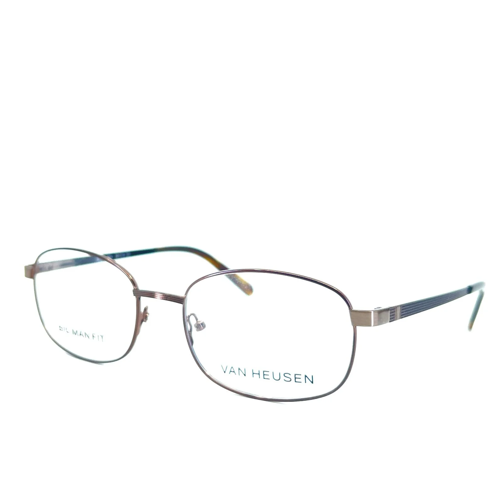 VAN HEUSEN H153 BRN Eyeglasses Brown Metal Frames 55-19 145 mm