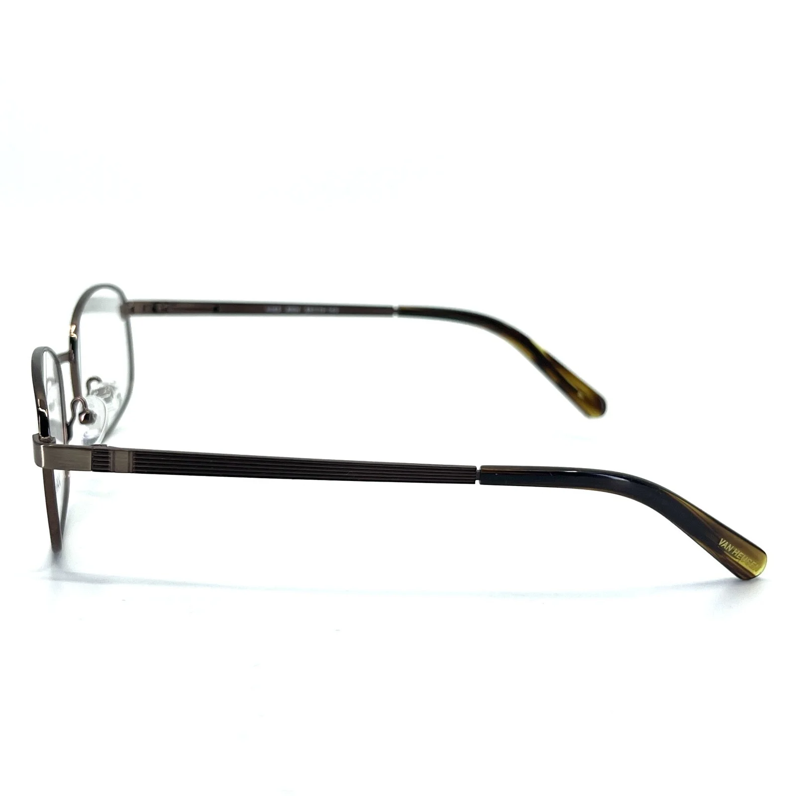 VAN HEUSEN H153 BRN Eyeglasses Brown Metal Frames 55-19 145 mm 3