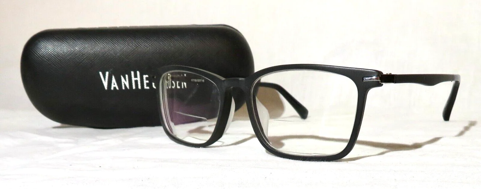Van Heusen H171 eyeglass frame, 52-17-145 Black plastic eyewear