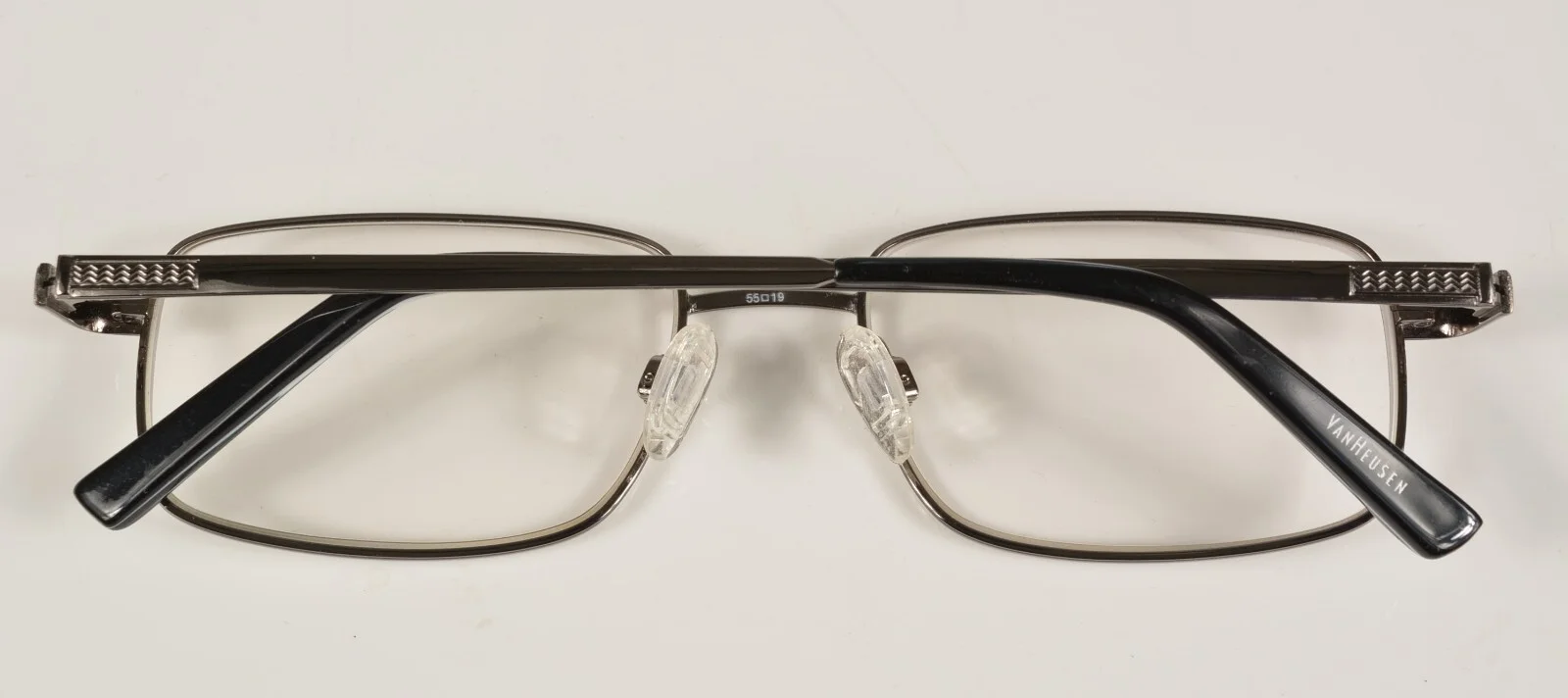 Van Heusen Jude Eyeglasses Frame Gunmetal Flex 55-19-45 EUC 3