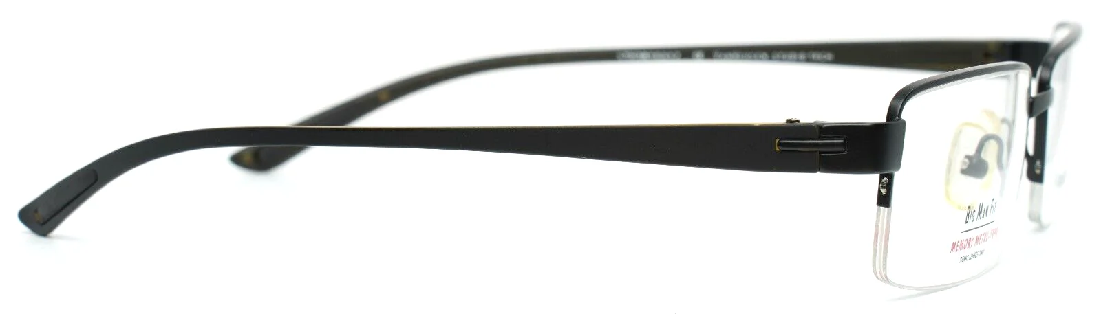 VAN HEUSEN STUDIO S334 BLK Black Mens Rectangle Eyeglasses 57-18-142 B:31 4