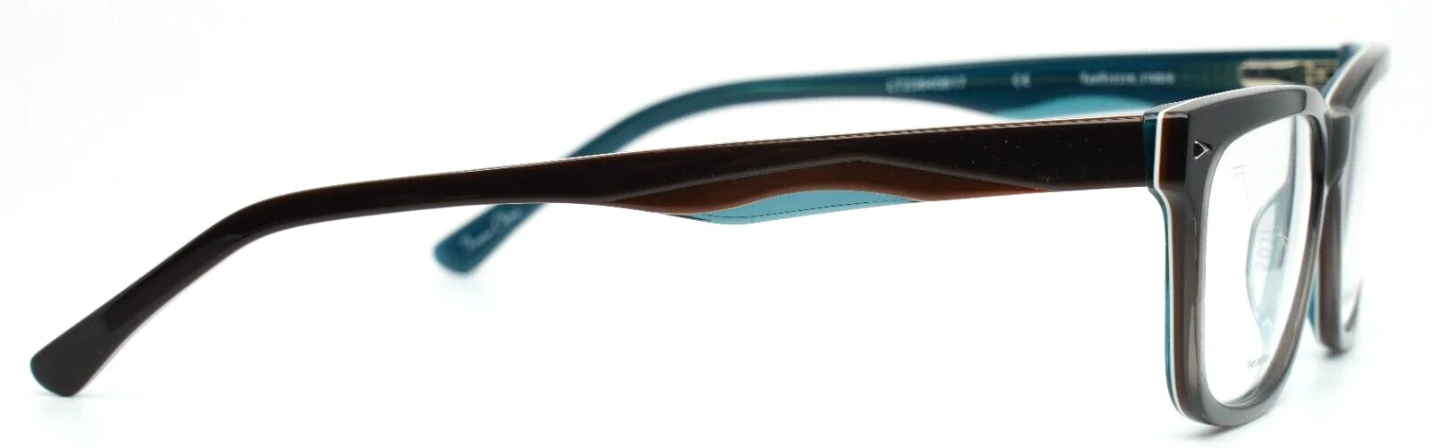 VAN HEUSEN STUDIO S340 BRN Brown Mens Rectangle Eyeglasses 55-17-145 B:35 4