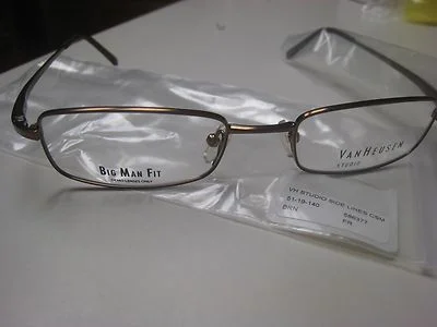 Van Heusen Studio Side Lines Big Men Eyeglasses Frames & Astoria Case 51-19-140
