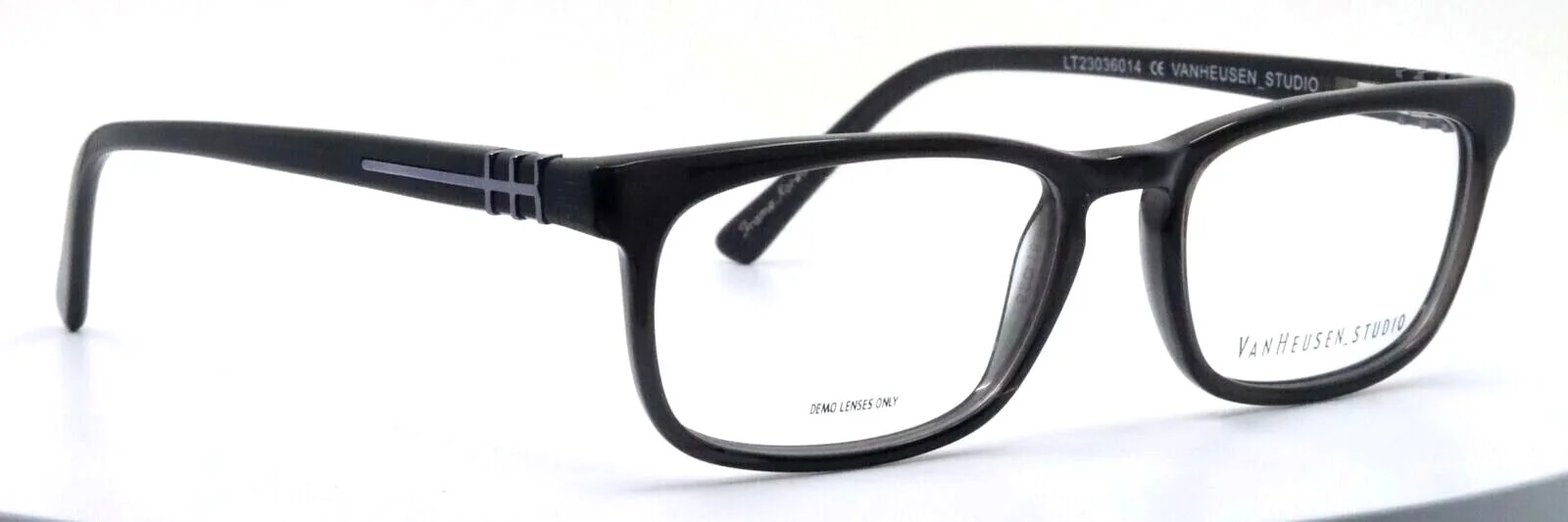 VAN HEUSEN_STUDIO S339 GRY Gray Rectangular Eyeglasses Frames 52-18-140 3
